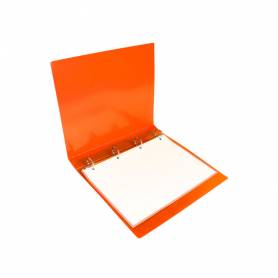 Carpeta liderpapel 4 anillas 25 mm mixtas 43431 polipropileno din a4 naranja serie frosty