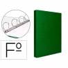 Carpeta de 4 anillas 40mm mixtas liderpapel folio carton forrado paper coat verde - CH14