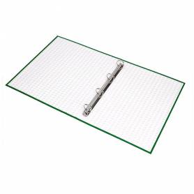 Carpeta de 4 anillas 40mm mixtas liderpapel folio carton forrado paper coat verde