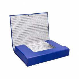 Carpeta proyectos liderpapel folio lomo 90mm carton forrado azul