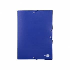 Carpeta proyectos liderpapel folio lomo 90mm carton forrado azul