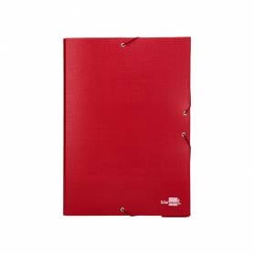 Carpeta proyectos liderpapel folio lomo 90mm carton forrado roja