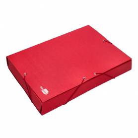 Carpeta proyectos liderpapel folio lomo 90mm carton forrado roja