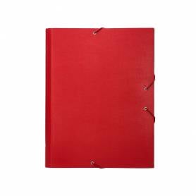 Carpeta clasificadora liderpapel 12 departamentos folio prolongado carton forrado roja