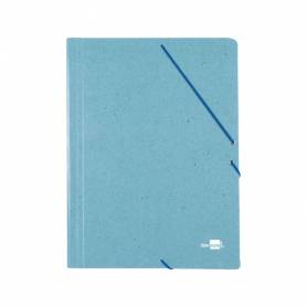 Carpeta liderpapel gomas folio 3 solapas carton prespan verde