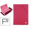 Carpeta liderpapel gomas folio 3 solapas carton prespan roja - CG22