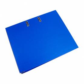 Archivador de palanca liderpapel folio documenta forrado pvc con rado lomo 75mm azul compresor metalico