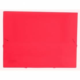 Carpeta liderpapel portadocumentos gomas 36930 polipropileno din a4 rojo translucido -lomo 25 mm