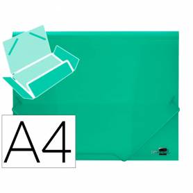 Carpeta liderpapel gomas solapas 34963 polipropileno din a4 verde translucido