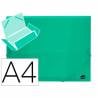 Carpeta liderpapel gomas solapas 34963 polipropileno din a4 verde translucido - CG70