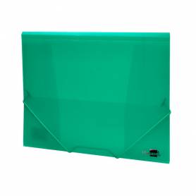 Carpeta liderpapel gomas solapas 34963 polipropileno din a4 verde translucido