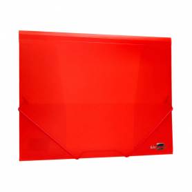 Carpeta liderpapel gomas solapas 34960 polipropileno din a4 rojo translucido