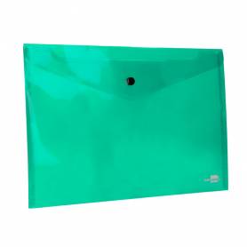 Carpeta liderpapel dossier broche 34043 polipropileno din a4 verde transparente 50 hojas