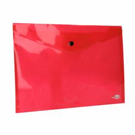 Carpeta liderpapel dossier broche 34040 polipropileno din a4 roja transparente 50 hojas