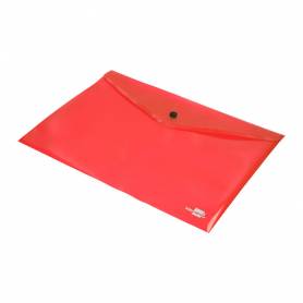 Carpeta liderpapel dossier broche 34040 polipropileno din a4 roja transparente 50 hojas