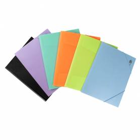 Carpeta liderpapel gomas solapas 38725 polipropileno din a4 negro opaco