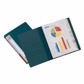 Carpeta liderpapel personaliza 31743 60 fundas polipropileno din a4 verde -lomo personalizable