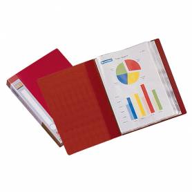 Carpeta liderpapel personaliza 31740 60 fundas polipropileno din a4 roja lomo personalizable