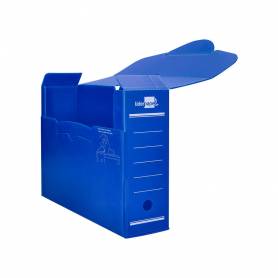 Caja archivo definitivo plastico liderpapel azul 360x260x100 mm