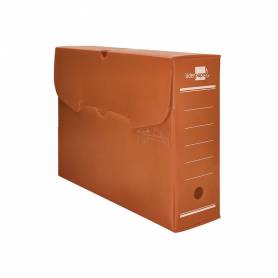 Caja archivo definitivo plastico liderpapel marron 360x260x100 mm