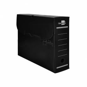 Caja archivo definitivo plastico liderpapel negro 360x260x100 mm