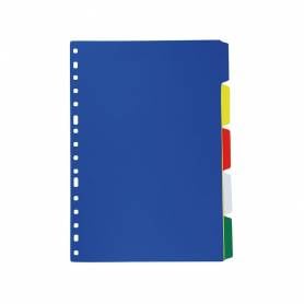 Separador liderpapel plastico juego de 5 separadores folio 16 taladros