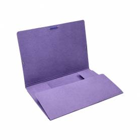 Carpeta liderpapel gomas folio 3 solapas carton compacto azul