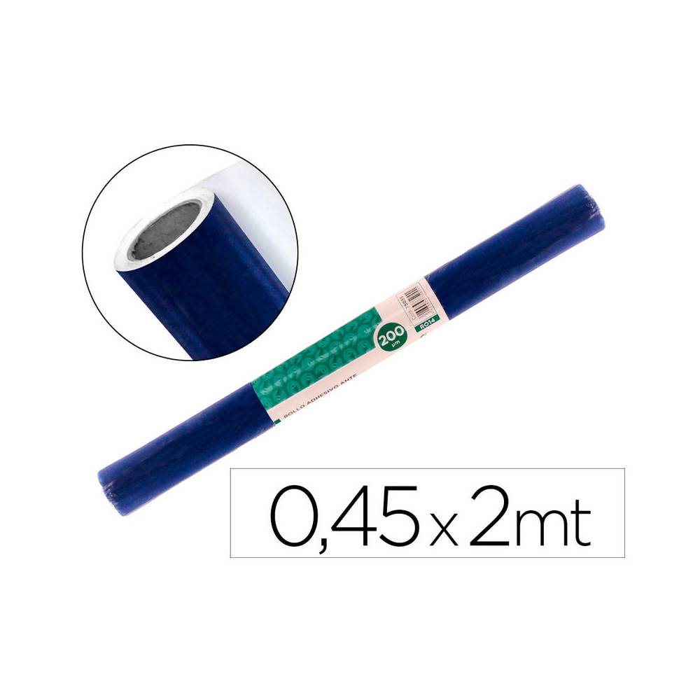 Rollo adhesivo liderpapel especial ante azul rollo de 0,45 x 2 mt