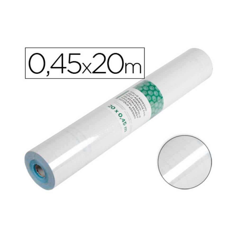 Rollo adhesivo liderpapel transparente rollo de 0,45 x 20 mt 100 mc