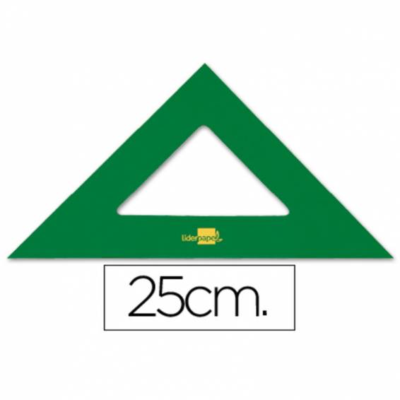 Escuadra liderpapel 25 cm acrilico verde