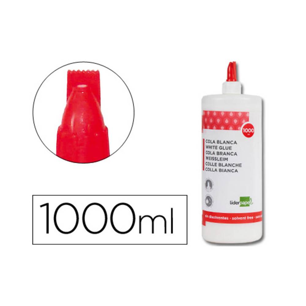 Pegamento cola blanca lavable liderpapel bote de 1000 ml