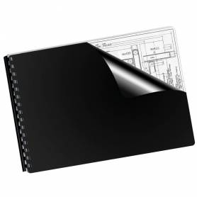 Tapa encuadernacion liderpapel polipropileno a4 0.5mm negro opaco paquete de 100 unidades