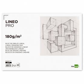 Bloc dibujo liderpapel lineal espiral 460x325 mm 20 hojas 180 gr/m2 con recuadro perforado