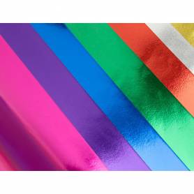 Bloc trabajos manuales liderpapel papel metalizado 240x315 mm 10 hojas colores surtidos