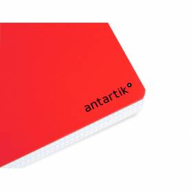 Cuaderno espiral liderpapel a5 antartik tapa dura 80h 100 gr cuadro 5mm con margen color rojo