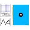 Cuaderno espiral liderpapel a4 micro antartik tapa forrada120h 100 gr cuadro 5mm 5 banda4 taladros color azul - KD21