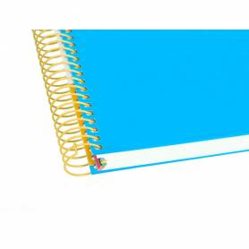 Cuaderno espiral liderpapel a4 micro antartik tapa forrada120h 100 gr cuadro 5mm 5 banda4 taladros color azul