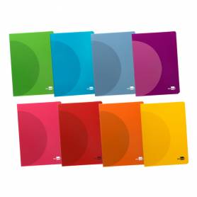 Libreta liderpapel 360 tapa de plastico a5 48 hojas 90g/m2 cuadro 4mm con margen colores surtidos