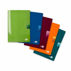 Libreta liderpapel scriptus a5 plus 48 hojas 90g/m2 rayado montessori 3,5mm con margen colores surtidos