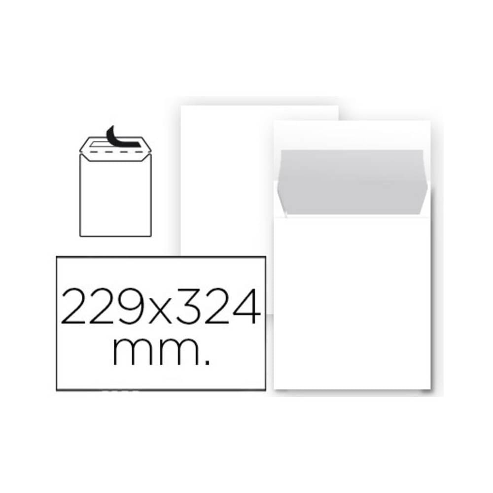 Sobre liderpapel bolsa n 8 blanco din 229x324 mm tira de silicona paquete de 25 unidades