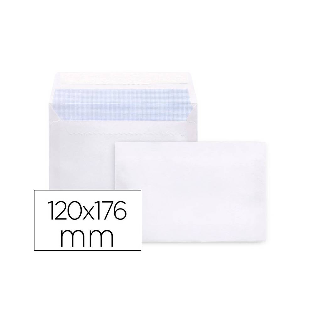 Sobre liderpapel n 9 blanco comercial normalizado 120x176 mm tira de silicona paquete de 25 unidades