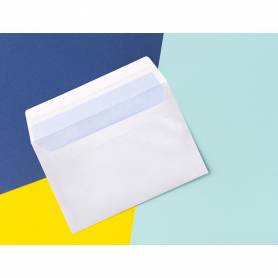 Sobre liderpapel n 9 blanco comercial normalizado 120x176 mm tira de silicona paquete de 25 unidades