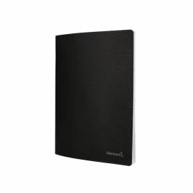 Libreta liderpapel tapa negra a5 80 hojas 60g/m2 horizontal con doble margen