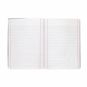 Libreta liderpapel tapa negra a5 80 hojas 60g/m2 horizontal con doble margen