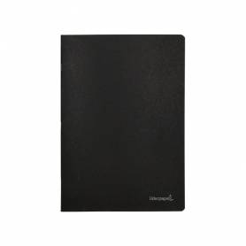 Libreta liderpapel tapa negra a4 80 hojas 60g/m2 liso con doble margen