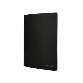 Libreta liderpapel tapa negra a4 80 hojas 60g/m2 cuadro 5mm con doble margen