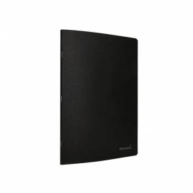 Libreta liderpapel tapa negra a4 80 hojas 60g/m2 cuadro 5mm con doble margen