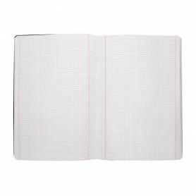 Libreta liderpapel tapa negra a4 80 hojas 60g/m2 cuadro 5mm con doble margen