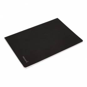 Libreta liderpapel tapa negra a4 80 hojas 60g/m2 cuadro 5mm con doble margen