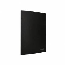 Libreta liderpapel tapa negra a4 80 hojas 60g/m2 horizontal con doble margen